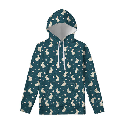 Baby Rabbit Pattern Print Pullover Hoodie