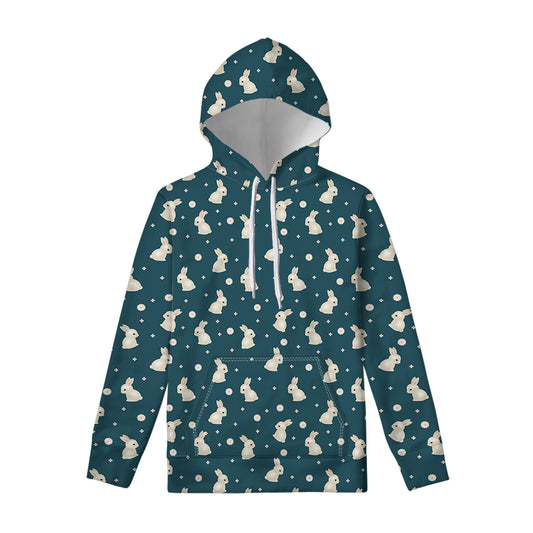 Baby Rabbit Pattern Print Pullover Hoodie