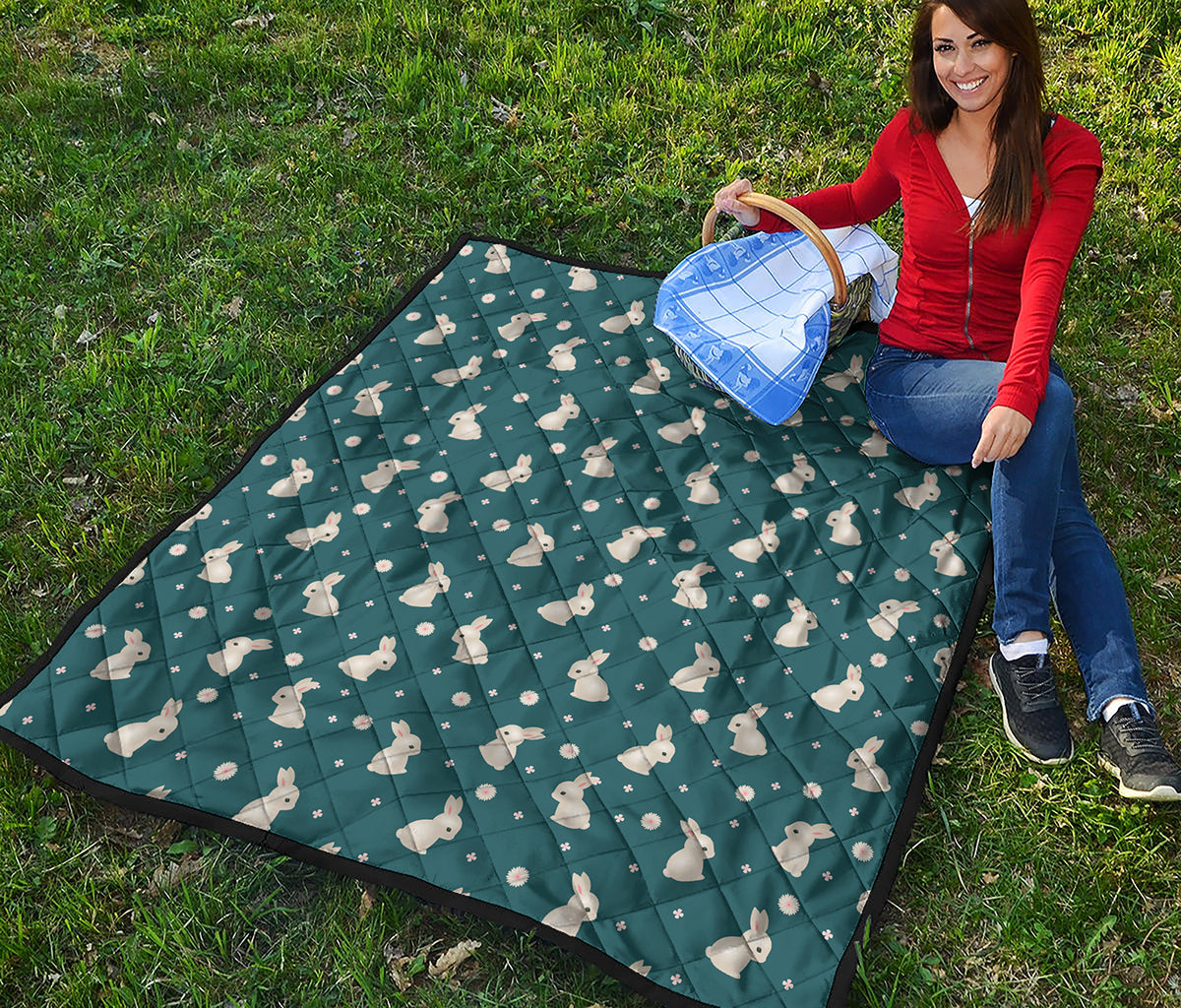 Baby Rabbit Pattern Print Quilt
