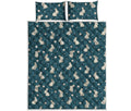 Baby Rabbit Pattern Print Quilt Bed Set