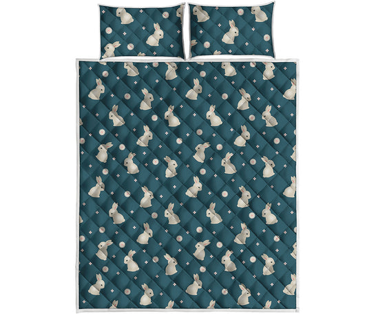Baby Rabbit Pattern Print Quilt Bed Set