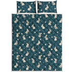 Baby Rabbit Pattern Print Quilt Bed Set