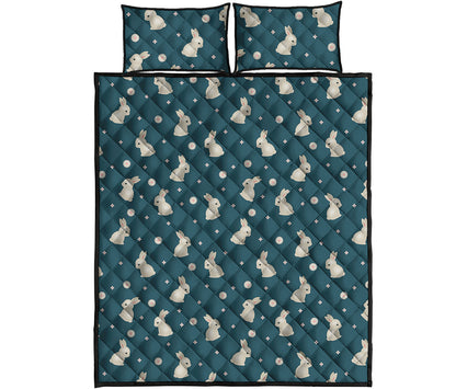 Baby Rabbit Pattern Print Quilt Bed Set