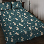 Baby Rabbit Pattern Print Quilt Bed Set