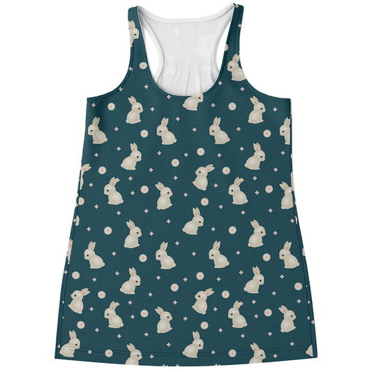 Baby Rabbit Pattern Print Women's Racerback Tank Top
