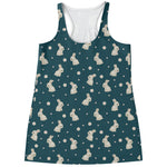 Baby Rabbit Pattern Print Women's Racerback Tank Top