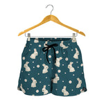 Baby Rabbit Pattern Print Women's Shorts