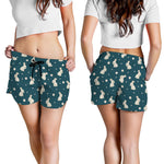 Baby Rabbit Pattern Print Women's Shorts