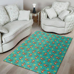 Banana And Monkey Pattern Print Area Rug