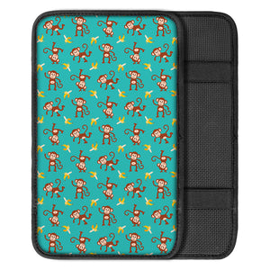 Banana And Monkey Pattern Print Car Center Console Cover