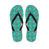 Banana And Monkey Pattern Print Flip Flops