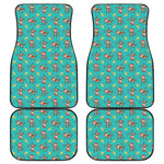 Banana And Monkey Pattern Print Front and Back Car Floor Mats