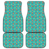 Banana And Monkey Pattern Print Front and Back Car Floor Mats