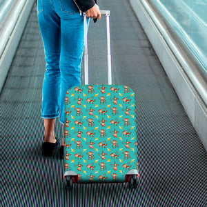 Banana And Monkey Pattern Print Luggage Cover