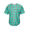 Banana And Monkey Pattern Print Men's Baseball Jersey