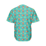 Banana And Monkey Pattern Print Men's Baseball Jersey