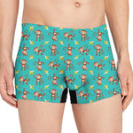 Banana And Monkey Pattern Print Men's Boxer Briefs