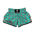 Banana And Monkey Pattern Print Muay Thai Boxing Shorts