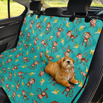 Banana And Monkey Pattern Print Pet Car Back Seat Cover