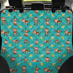 Banana And Monkey Pattern Print Pet Car Back Seat Cover