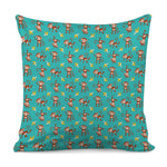 Banana And Monkey Pattern Print Pillow Cover