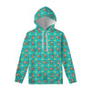 Banana And Monkey Pattern Print Pullover Hoodie