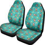 Banana And Monkey Pattern Print Universal Fit Car Seat Covers