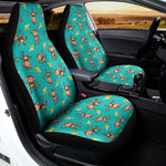 Banana And Monkey Pattern Print Universal Fit Car Seat Covers