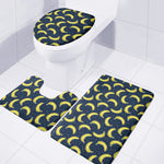 Banana Fruit Pattern Print 3 Piece Bath Mat Set