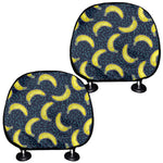 Banana Fruit Pattern Print Car Headrest Covers