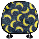 Banana Fruit Pattern Print Car Headrest Covers