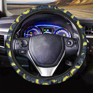 Banana Fruit Pattern Print Car Steering Wheel Cover