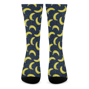 Banana Fruit Pattern Print Crew Socks