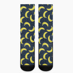 Banana Fruit Pattern Print Crew Socks