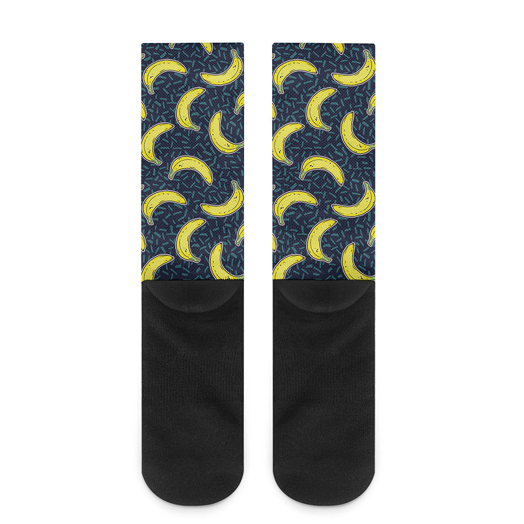 Banana Fruit Pattern Print Crew Socks