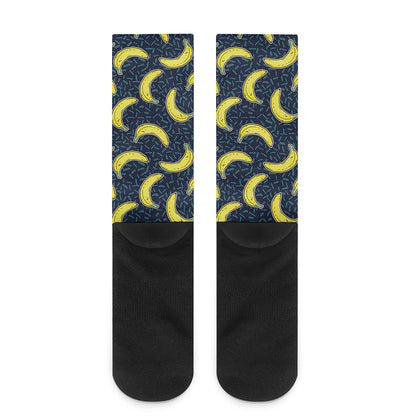 Banana Fruit Pattern Print Crew Socks