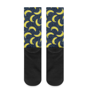 Banana Fruit Pattern Print Crew Socks