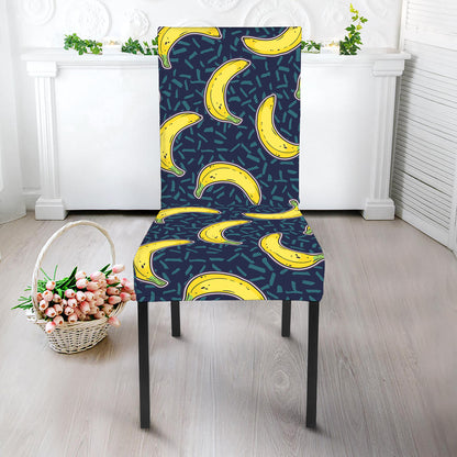 Banana Fruit Pattern Print Dining Chair Slipcover