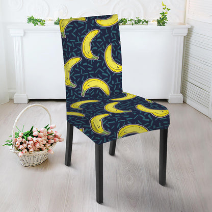 Banana Fruit Pattern Print Dining Chair Slipcover