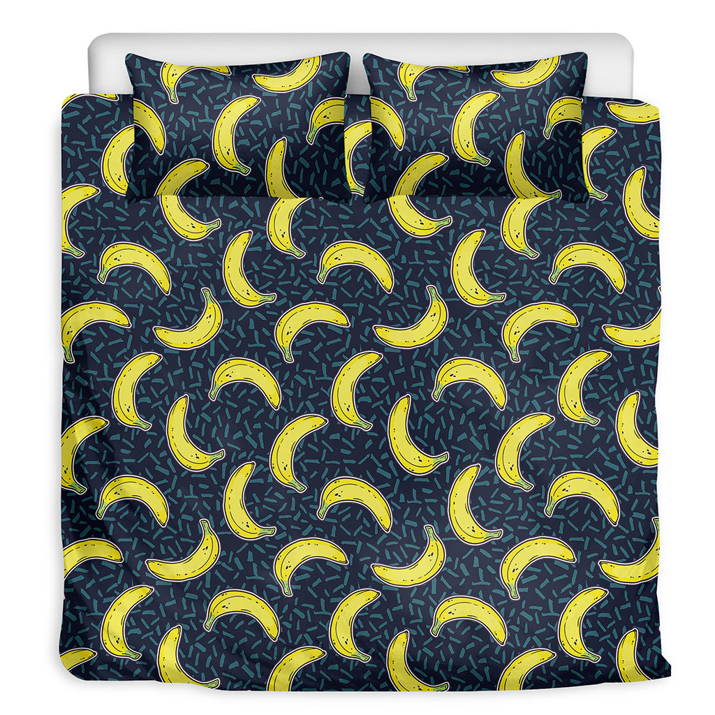 Banana Fruit Pattern Print Duvet Cover Bedding Set