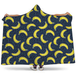 Banana Fruit Pattern Print Hooded Blanket