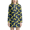 Banana Fruit Pattern Print Hoodie Dress