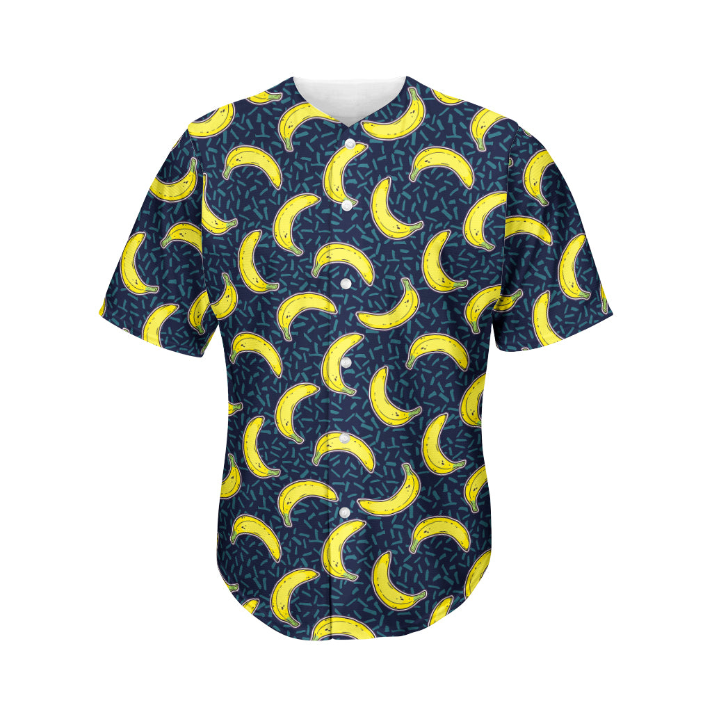 Banana Fruit Pattern Print Men's Baseball Jersey