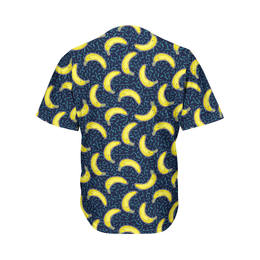 Banana Fruit Pattern Print Men's Baseball Jersey