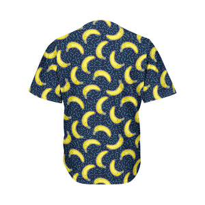 Banana Fruit Pattern Print Men's Baseball Jersey