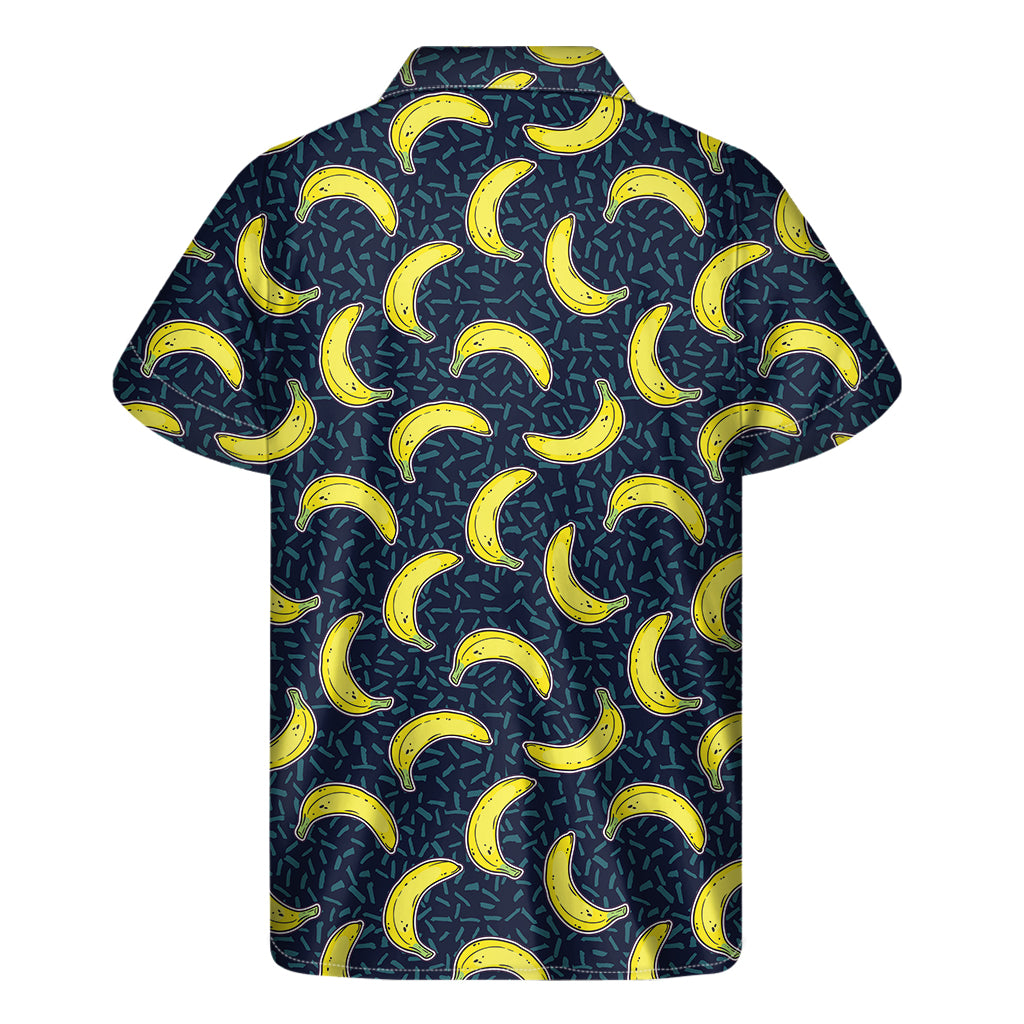 Banana Fruit Pattern Print Men's Short Sleeve Shirt