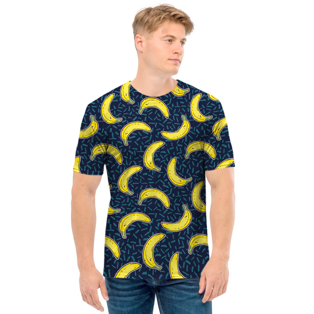 Banana Fruit Pattern Print Men's T-Shirt