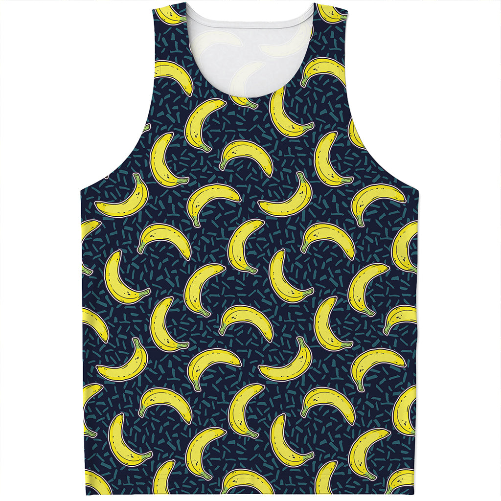 Banana Fruit Pattern Print Men's Tank Top