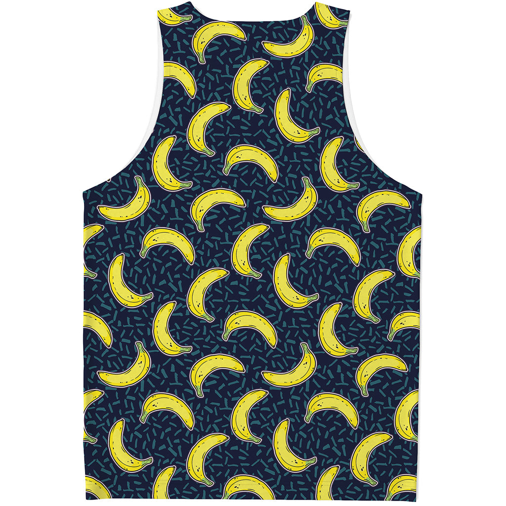 Banana Fruit Pattern Print Men's Tank Top