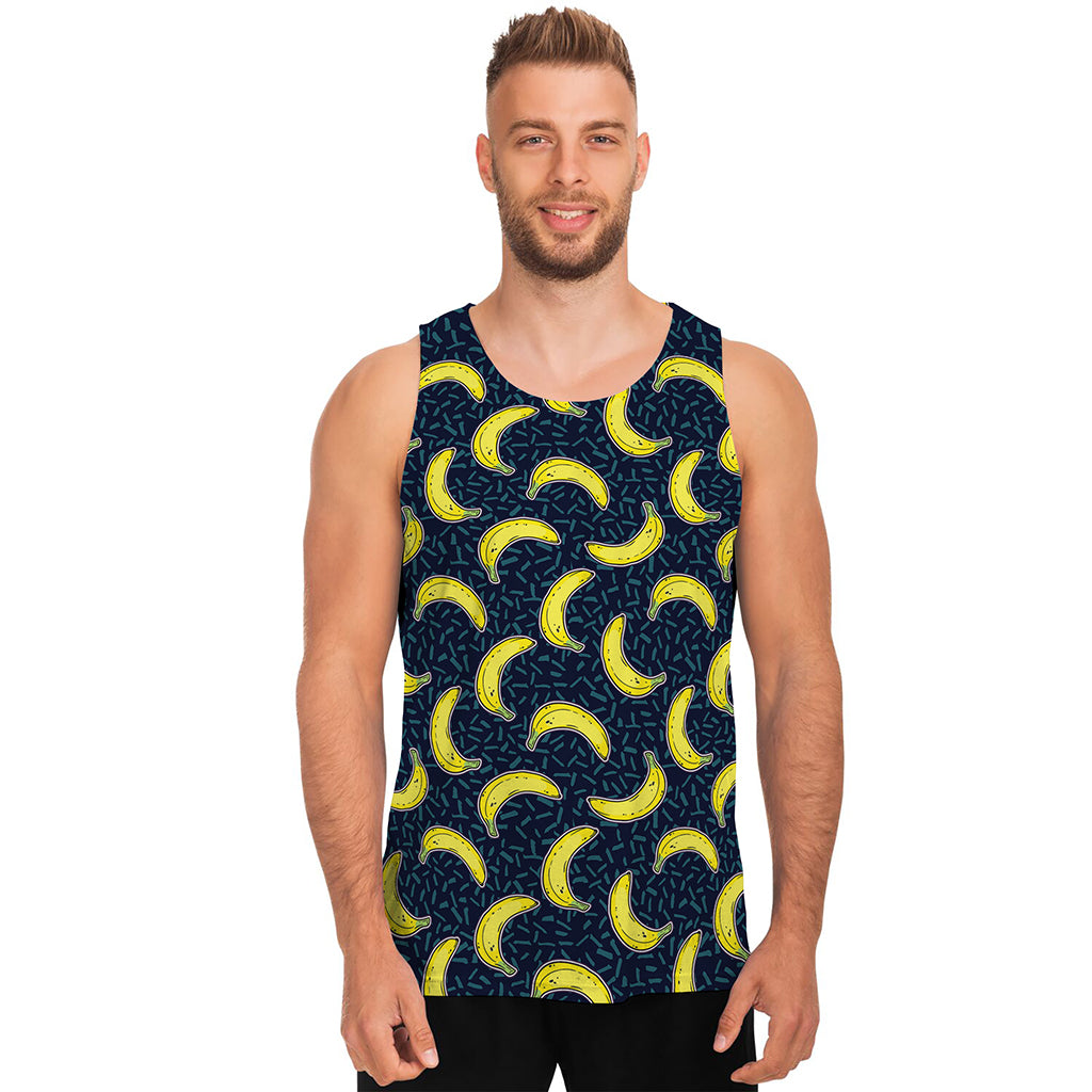 Banana Fruit Pattern Print Men's Tank Top